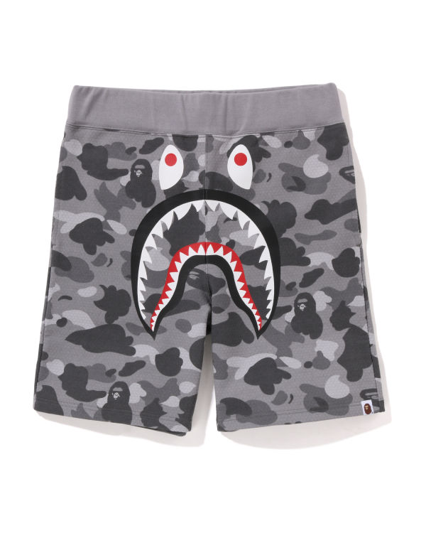 Shorts Bape Honeycomb Camo Shark Grise Homme | LMC-74216276