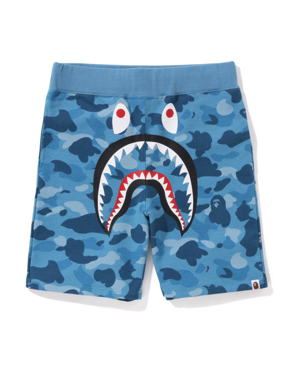 Shorts Bape Honeycomb Camo Shark Bleu Clair Homme | QVI-10063054