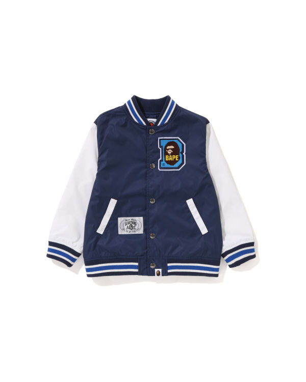 Vestes Bape Ape Head B Patch Varsity Bleu Marine Bleu Enfant | LQF-12067131