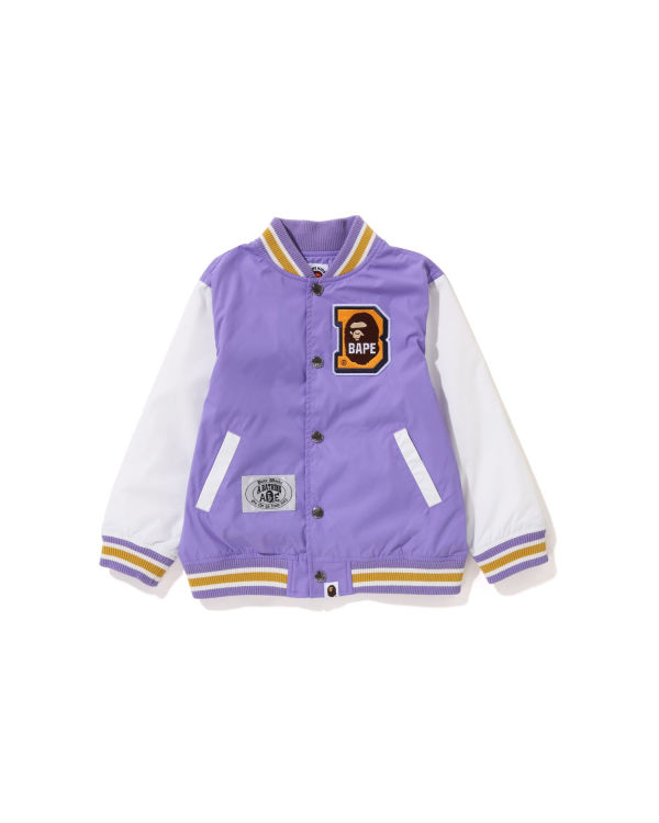 Vestes Bape Ape Head B Patch Varsity Violette Enfant | ASZ-64006494