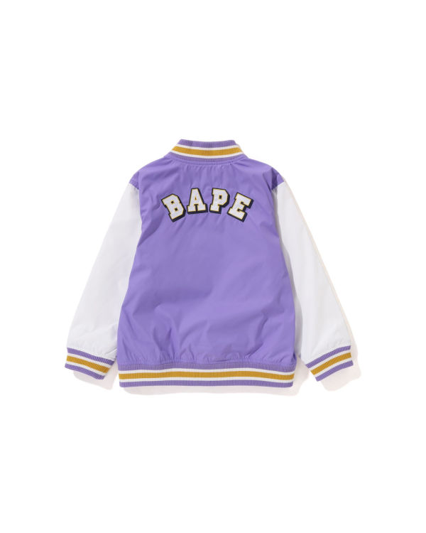 Vestes Bape Ape Head B Patch Varsity Violette Enfant | ASZ-64006494