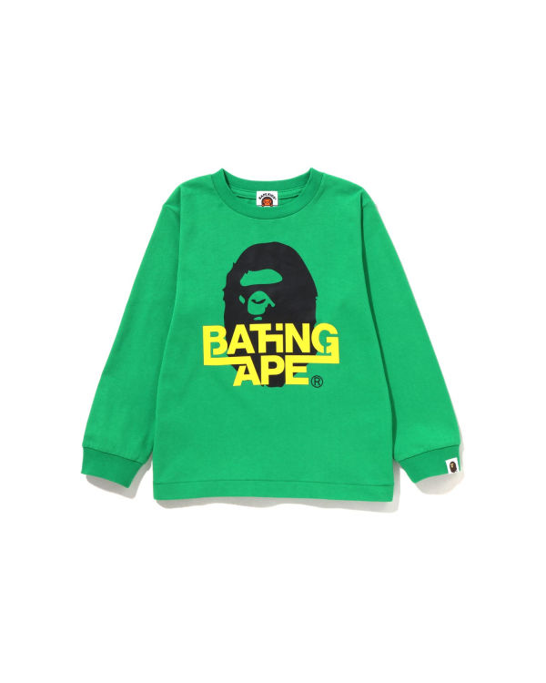 T Shirts Bape Bathing Ape Ape Head L/S Menthe Enfant | MPZ-60749839