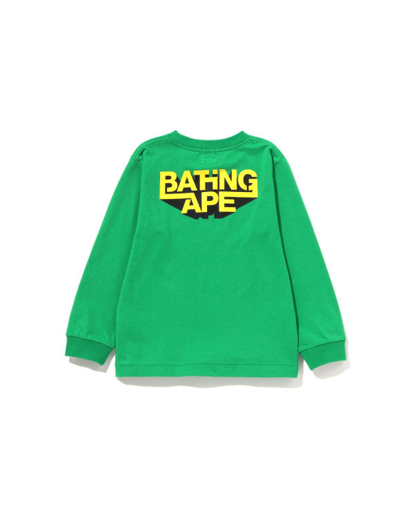 T Shirts Bape Bathing Ape Ape Head L/S Menthe Enfant | MPZ-60749839