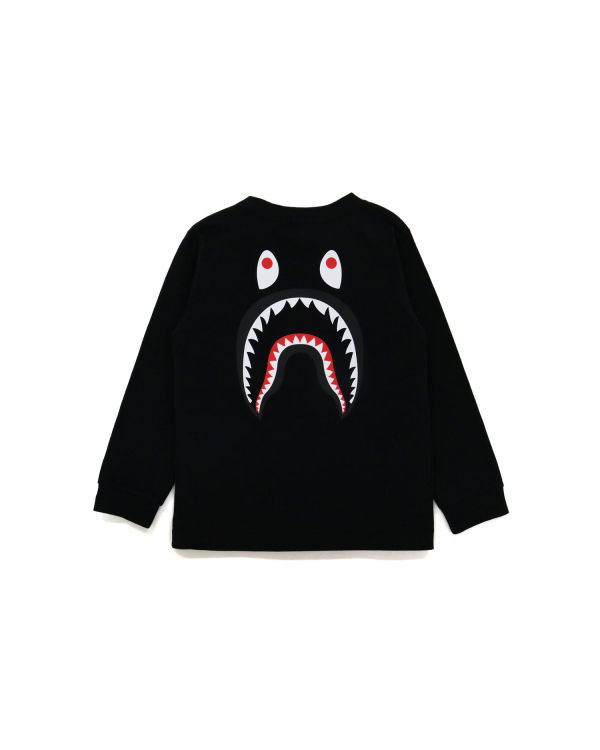 T Shirts Bape WGM Shark L/S Noir Enfant | DKX-39708765