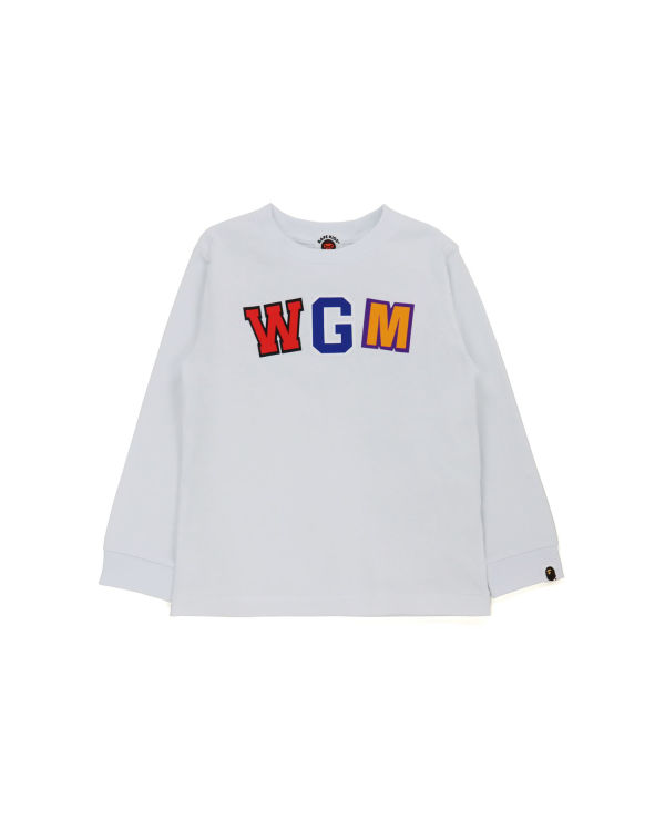 T Shirts Bape WGM Shark L/S Blanche Enfant | RRH-29171603