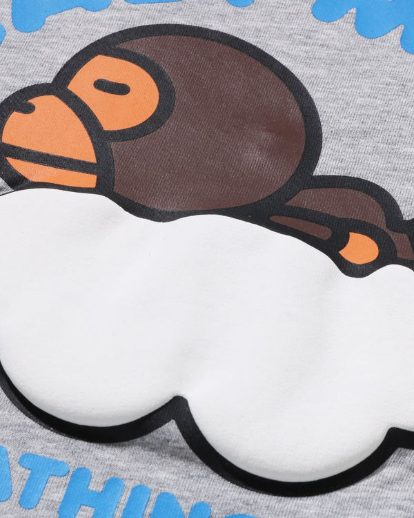 T Shirts Bape Milo Sleep On Cloud L/S Grise Enfant | WII-28013725