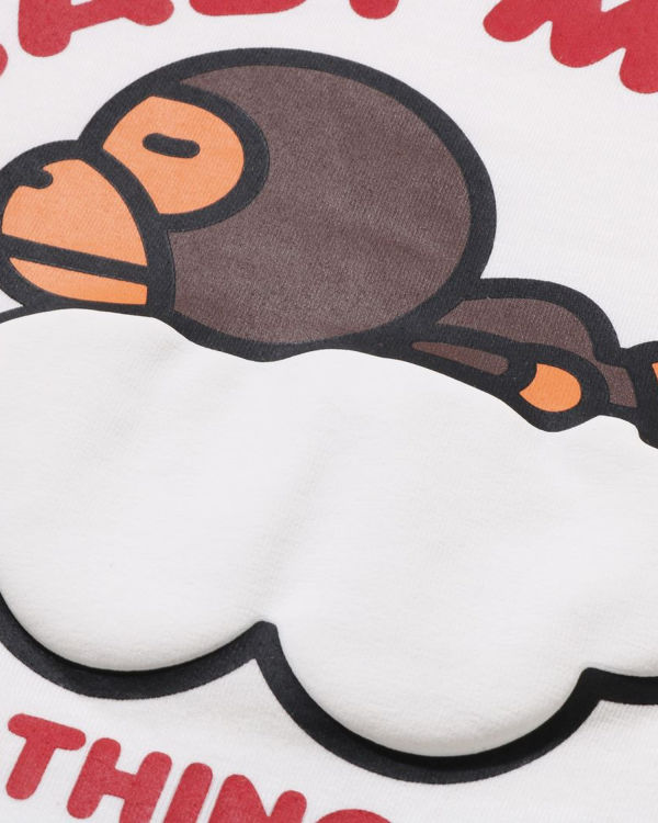 T Shirts Bape Milo Sleep On Cloud L/S Blanche Enfant | KEA-78793830