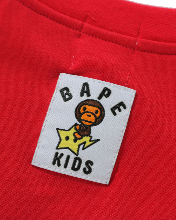 T Shirts Bape Milo Glow In The Dark STA L/S Rouge Clair Enfant | KXP-40691620