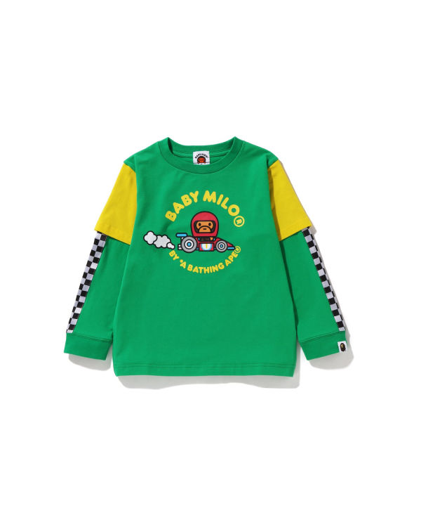 T Shirts Bape Milo Racing Layered Paon Vert Enfant | XPP-63516979