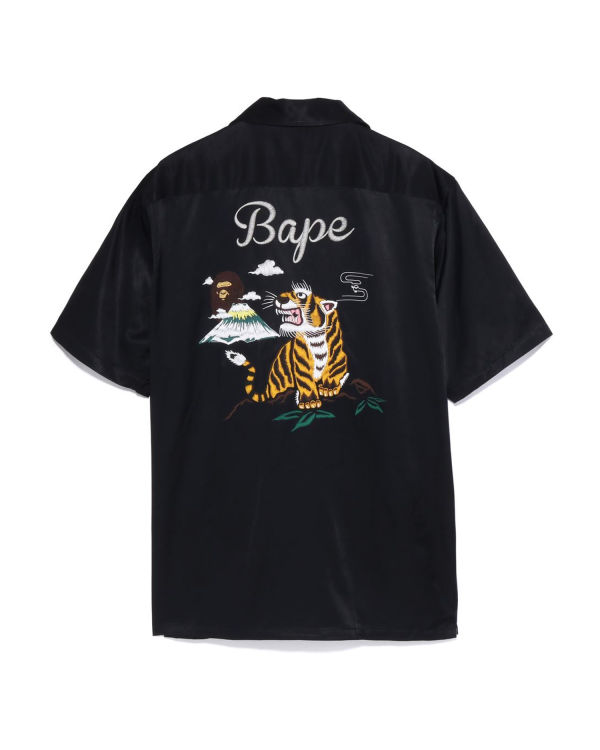 Chemises Bape Japan Culture Open Collar Noir Homme | VDM-75614442