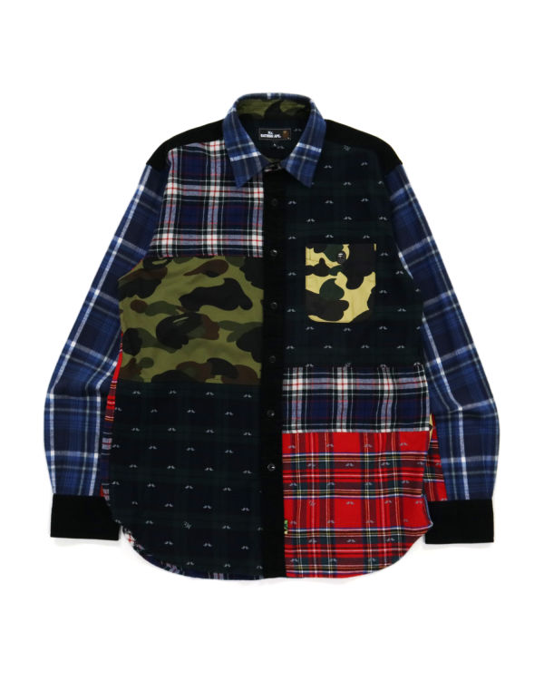 Chemises Bape Flannel Check Multi Patter Multicolore Homme | VOE-05608089