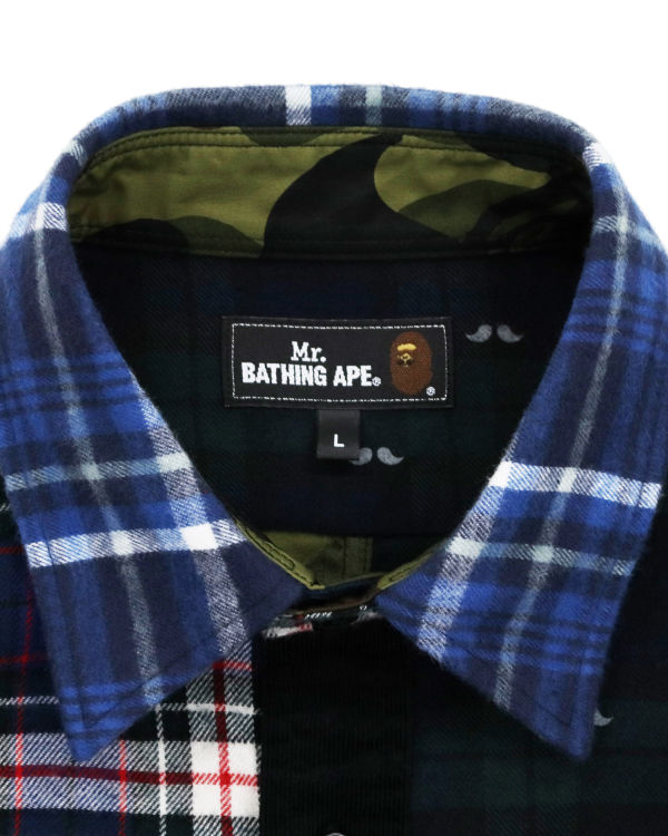 Chemises Bape Flannel Check Multi Patter Multicolore Homme | VOE-05608089