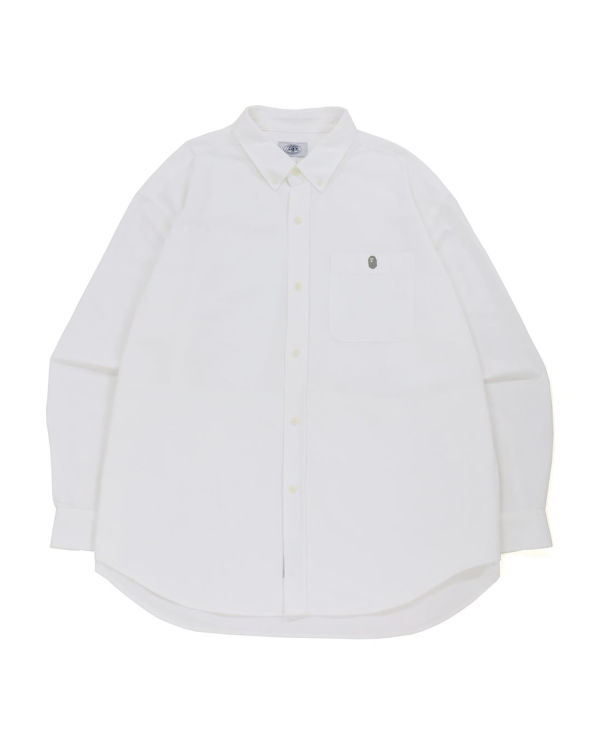 Chemises Bape Chambray Loose Fit Blanche Homme | SEI-84218399