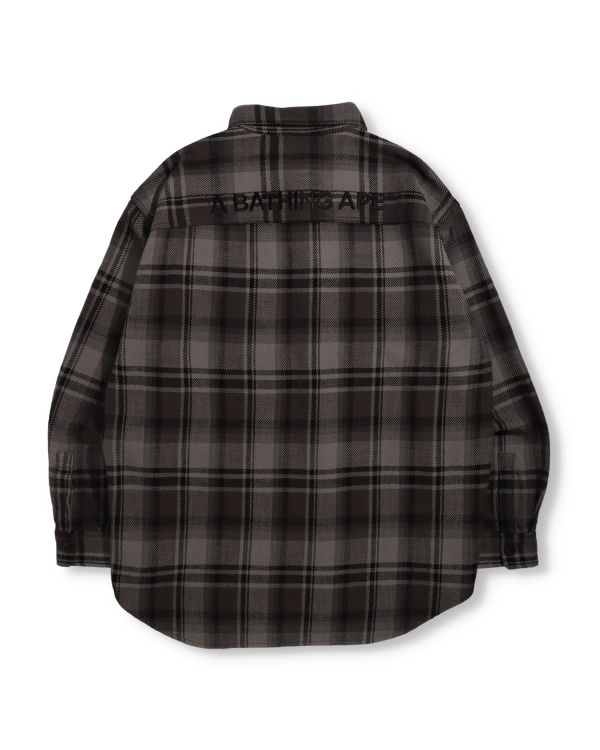 Chemises Bape Check Flannel Noir Homme | SAT-92450955