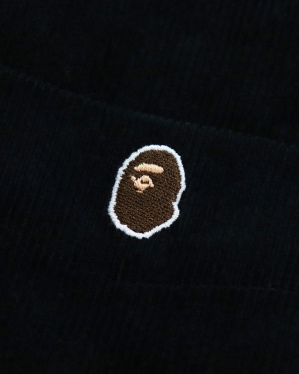 Chemises Bape Ape Head One Point Corduroy Relaxed Fit Travail Noir Homme | OWR-27157174