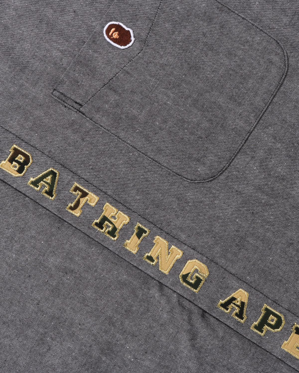 Chemises Bape A Bathing Ape Applique BD Loose Fit Noir Homme | EJD-87217068