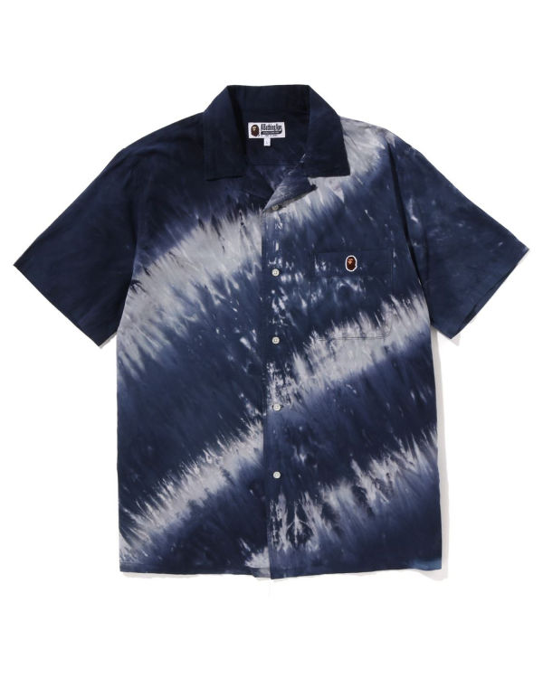 Chemises Bape Ape Head One Point Dye Grise Homme | MRV-86191777