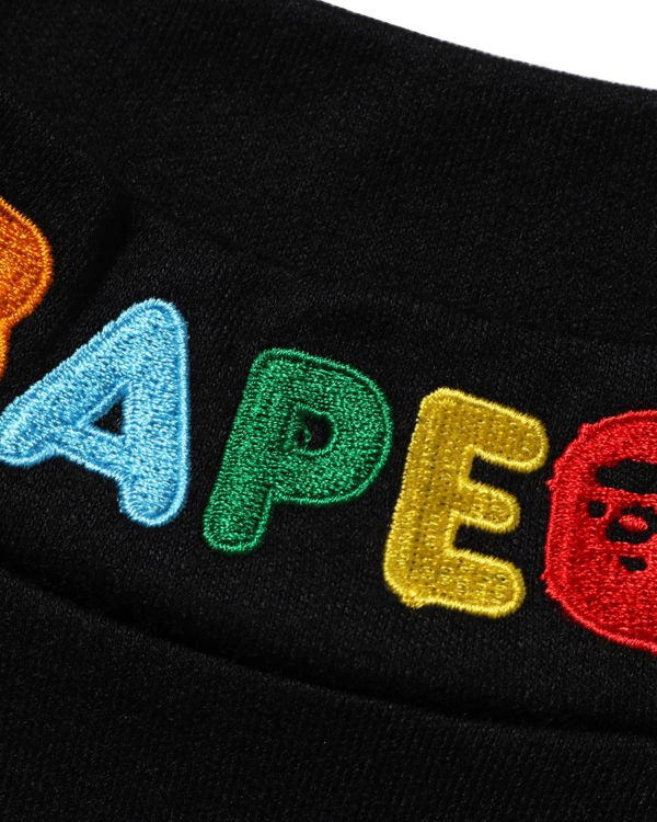 T Shirts Bape Ape Head & Milo One Point High Neck L/S Noir Enfant | ZMC-07068938