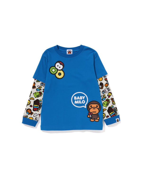 T Shirts Bape Milo mixed fruit layered sleeves Bleu Enfant | ISB-22469294