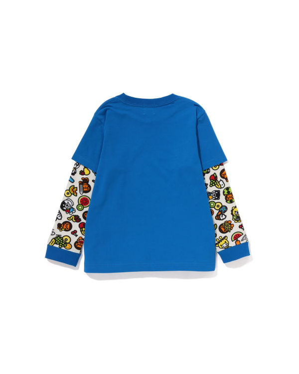 T Shirts Bape Milo mixed fruit layered sleeves Bleu Enfant | ISB-22469294