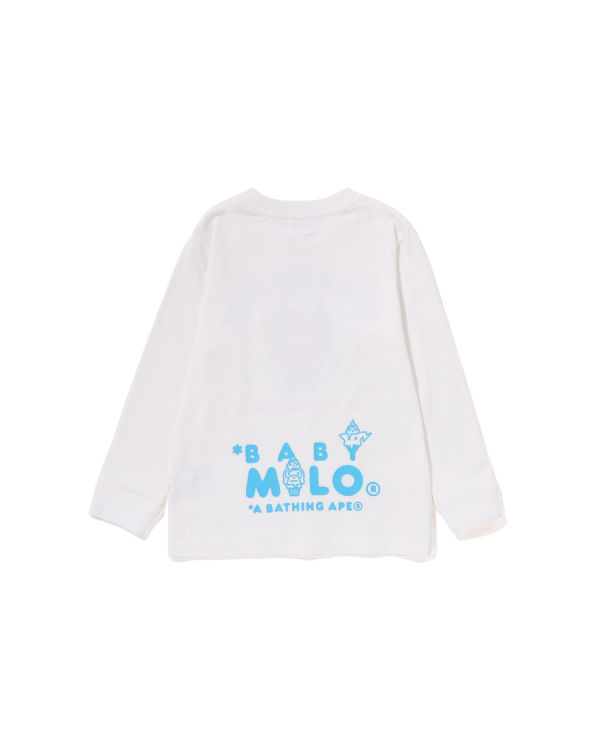 T Shirts Bape Milo Ice Cream L/S Blanche Enfant | XLW-00596870