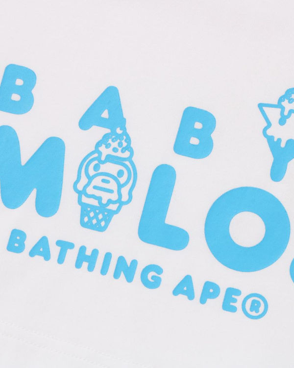 T Shirts Bape Milo Ice Cream L/S Blanche Enfant | XLW-00596870