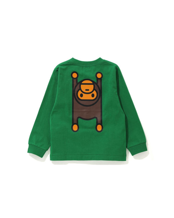 T Shirts Bape Milo Rug L/S Paon Vert Enfant | RQW-23967351