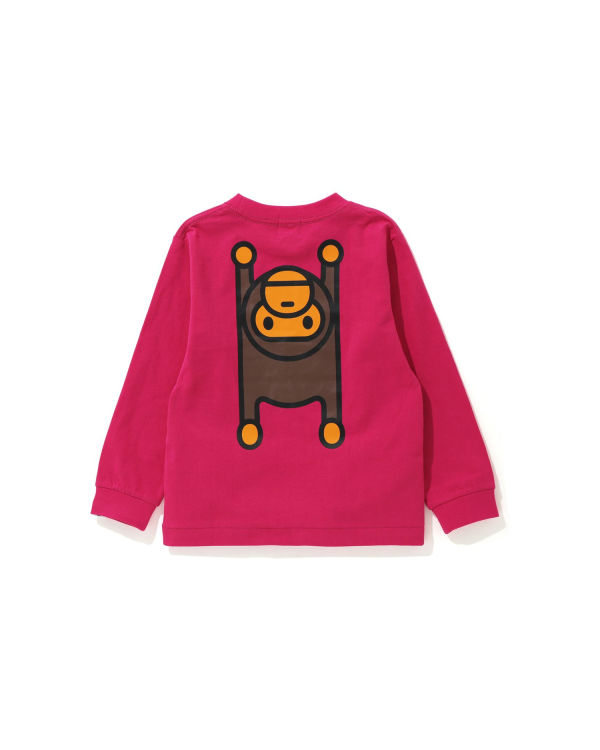 T Shirts Bape Milo Rug L/S Rose Enfant | FXW-62262227