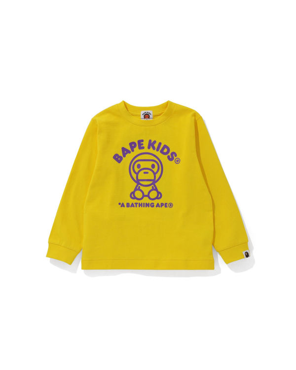 T Shirts Bape Milo Rug L/S Jaune Enfant | LLU-35638683