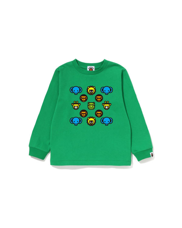 T Shirts Bape Milogram L/S Menthe Enfant | OCW-41519129