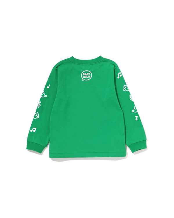 T Shirts Bape Milo Speech Balloon L/S #2 Menthe Enfant | KTB-65153184