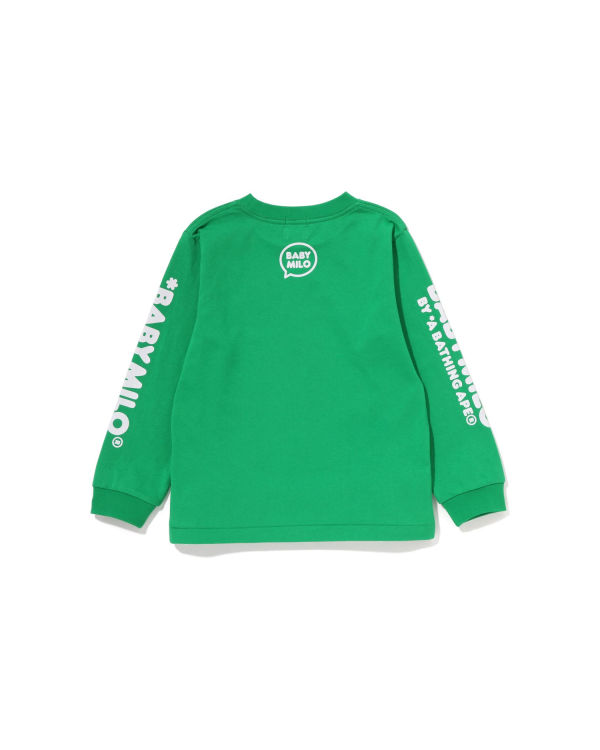 T Shirts Bape Milo Speech Balloon L/S #3 Menthe Enfant | RDF-60770637