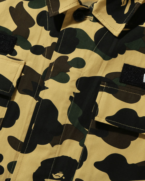 Chemises Bape 1st Camo Shark Relaxed Fit Military Jaune Homme | ULS-19282650