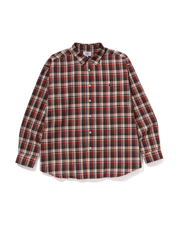 Chemises Bape Mini Check Loose Fit Rouge Clair Homme | RXB-69944160