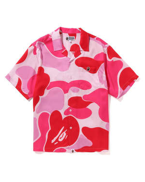 Chemises Bape ABC Camo Open Collar Rose Homme | UMC-64264090