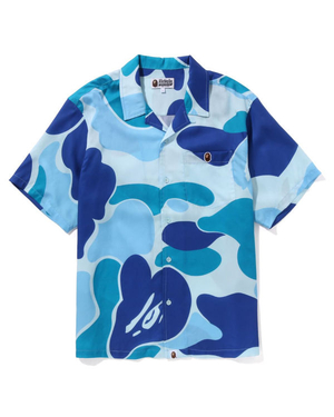 Chemises Bape ABC Camo Open Collar Bleu Clair Homme | UZC-14661673