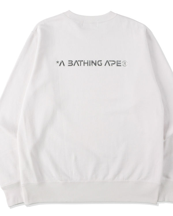 Sweats Bape Ape Head Moon Crewneck Blanche Homme | FQJ-26613451