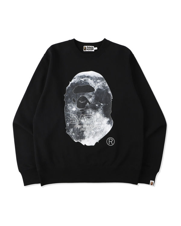 Sweats Bape Ape Head Moon Crewneck Noir Homme | EVS-55163154