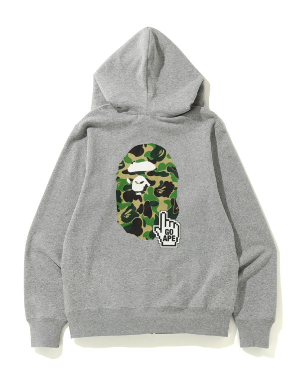 Sweat à Capuche Bape Online full zip Grise Clair Homme | FVZ-20326156