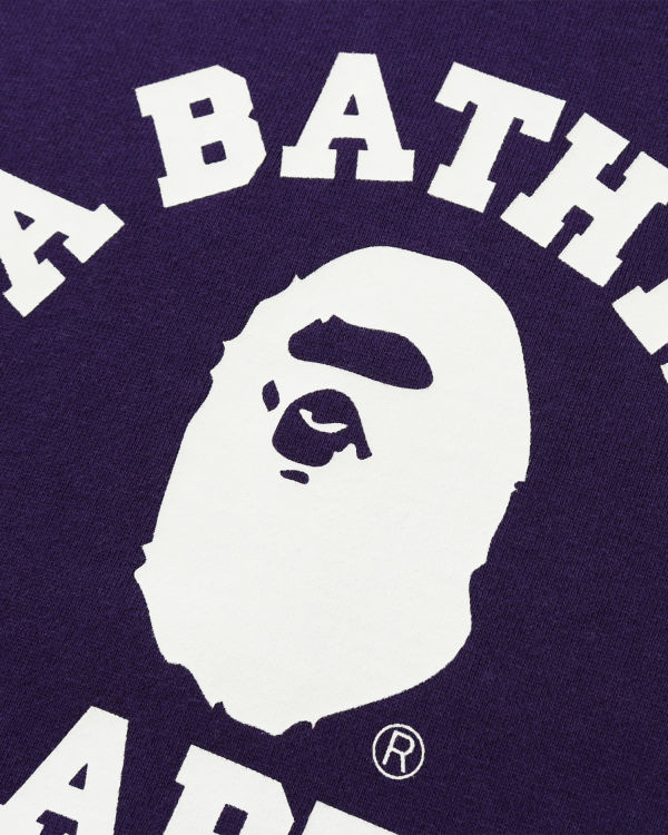 Sweat à Capuche Bape College Violette Homme | NOG-00005209