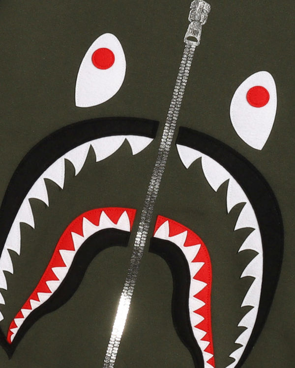 Sweats Bape Patched Shark Crewneck Vert Homme | EIU-24067581