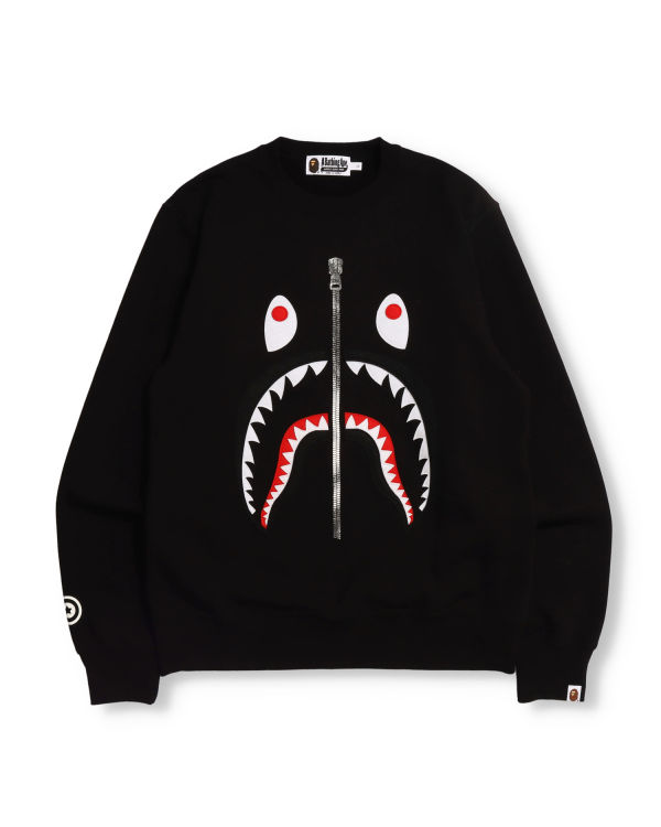 Sweats Bape Patched Shark Crewneck Noir Homme | VBR-61584966