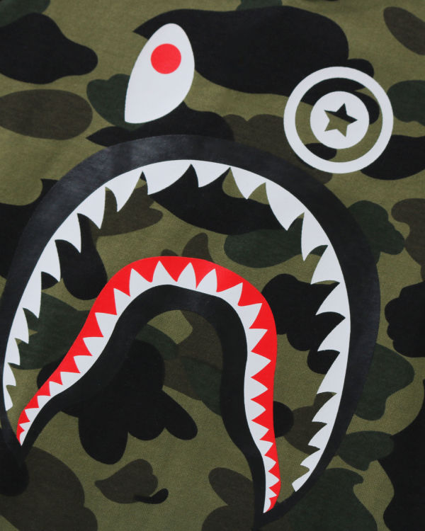 T Shirts Bape 1st Camo Shark 3/4 Sleeve Vert Enfant | STF-09620763