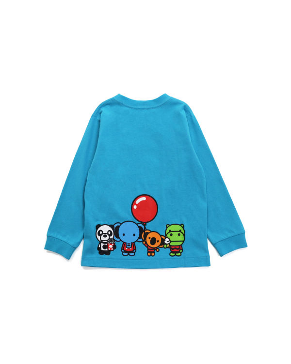 T Shirts Bape Milo & Friends L/S Bleu Enfant | GVW-22249430