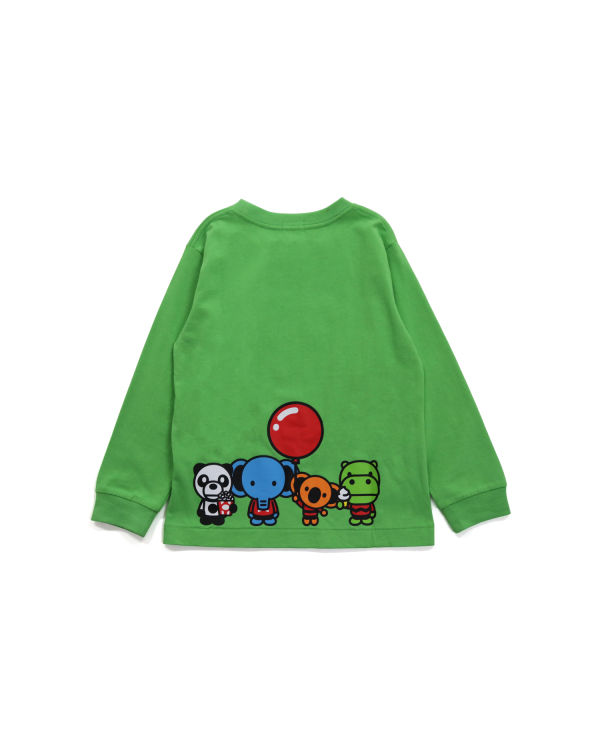 T Shirts Bape Milo & Friends L/S Vert Clair Enfant | JWX-22979904