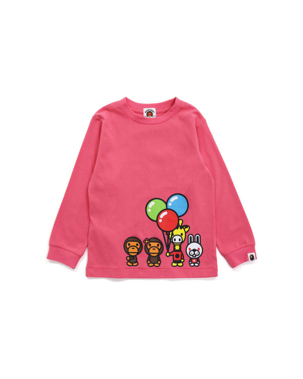 T Shirts Bape Milo & Friends L/S Rose Enfant | LUZ-98310245