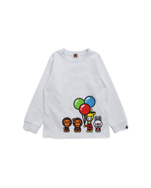 T Shirts Bape Milo & Friends L/S Blanche Enfant | IKV-29388846