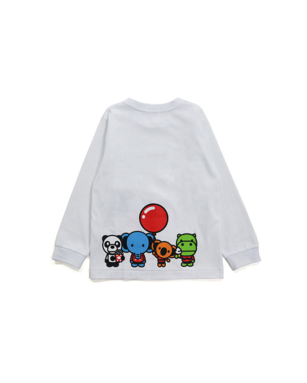 T Shirts Bape Milo & Friends L/S Blanche Enfant | IKV-29388846