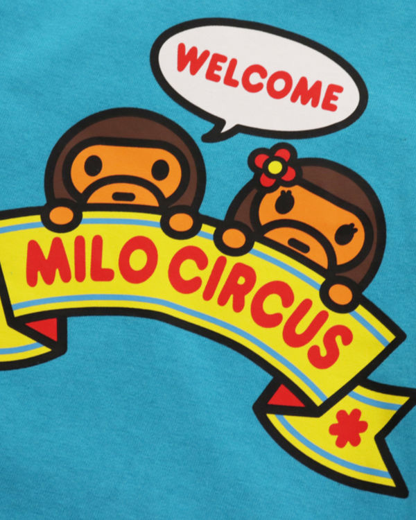 T Shirts Bape Milo Circus L/S Bleu Enfant | GCD-99145366