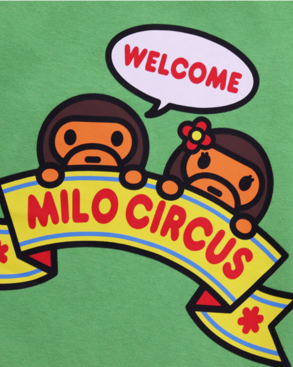 T Shirts Bape Milo Circus L/S Vert Enfant | KIO-79489681